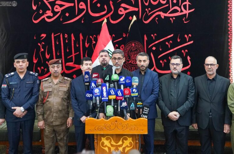 Responsables del Sagrado Santuario Alawi anuncian el éxito del plan integral de servicios durante Arbaín con la acogida de 17,5 millones de peregrinos.